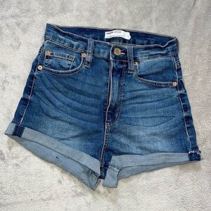 High waisted jeans shorts